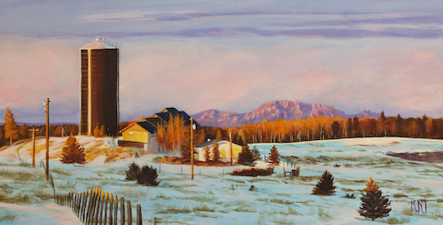 Sunset in Divide, CO, 10x20 $1100 at Hunter Wolff Gallery